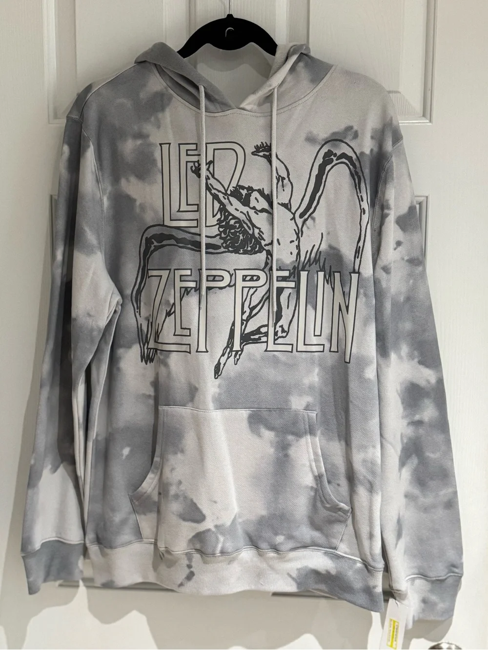 Led Zeppelin Gray Tie-Dye Crewneck Hoodie. - Picture 1 of 8